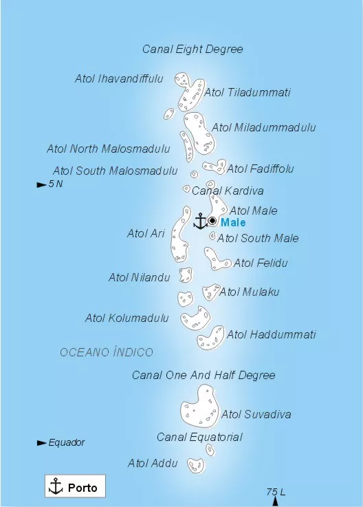 Islas Maldivas Mapa