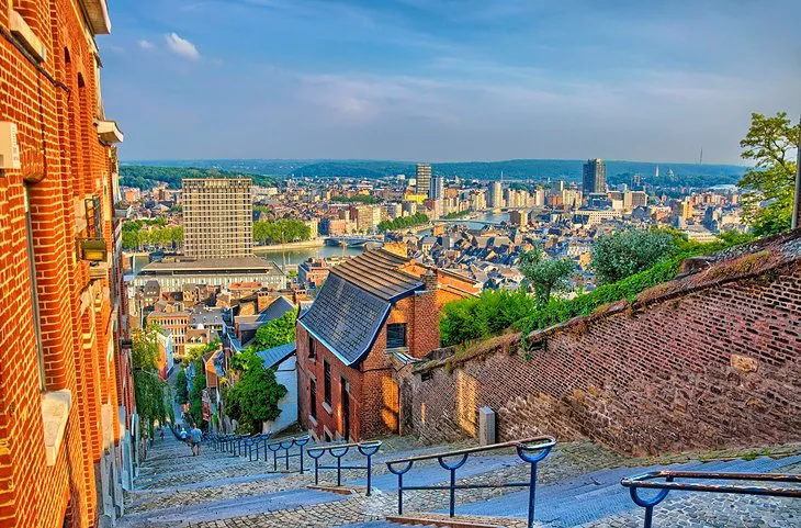 Vista desde las escaleras de la Montaña de Bueren